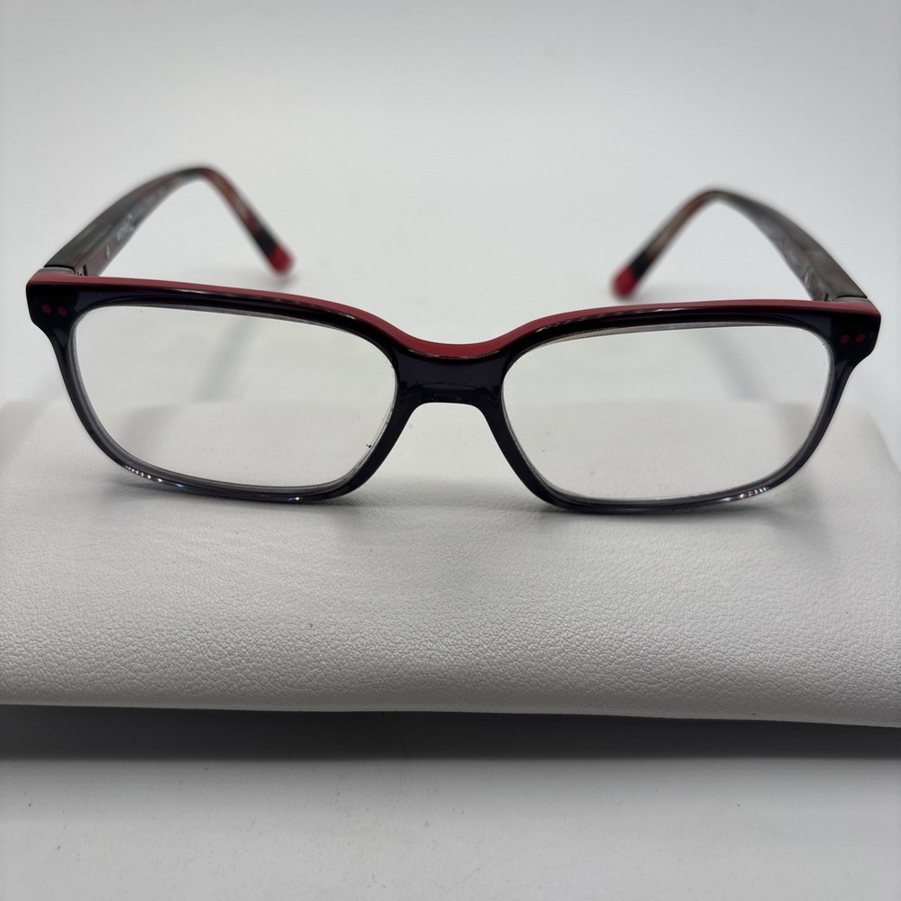 ETNIA BARCELONA MURPHY BKRD BLACK RED AUTHENTIC EYEGLASSES FRAME 51-14-130 #328